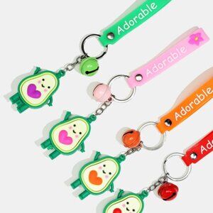 Green - Avocado Keychain Kawaii Pink Bag Charm